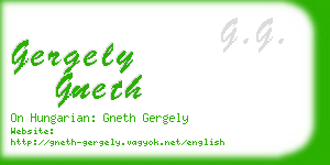 gergely gneth business card